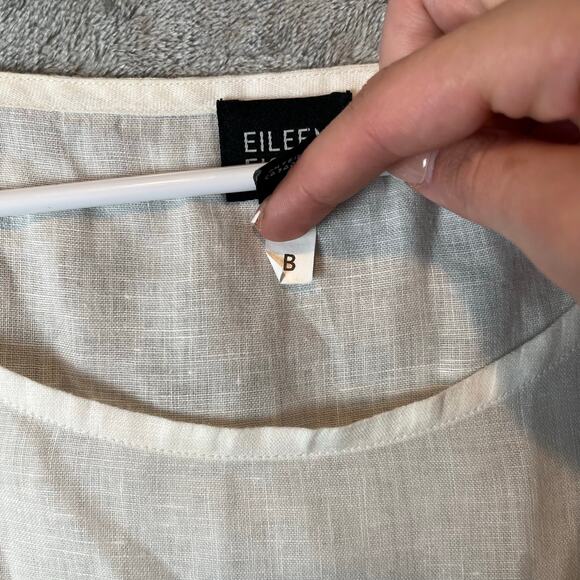 Eileen Fisher 100% Irish Linen Tank Top White Size Large Lagenlook Minimalist - Picture 5 of 7